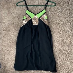 Black and green sequin Party/ homecoming dress!
